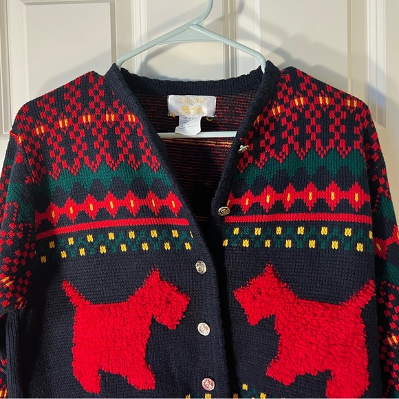 Vintage Fair Isle Scottie Dog Sweater - Picture 3 of 6